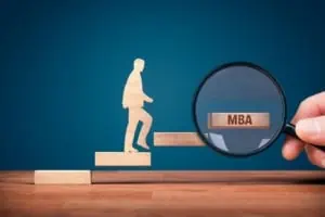 a visual representation of the professional growth connected with an MBA